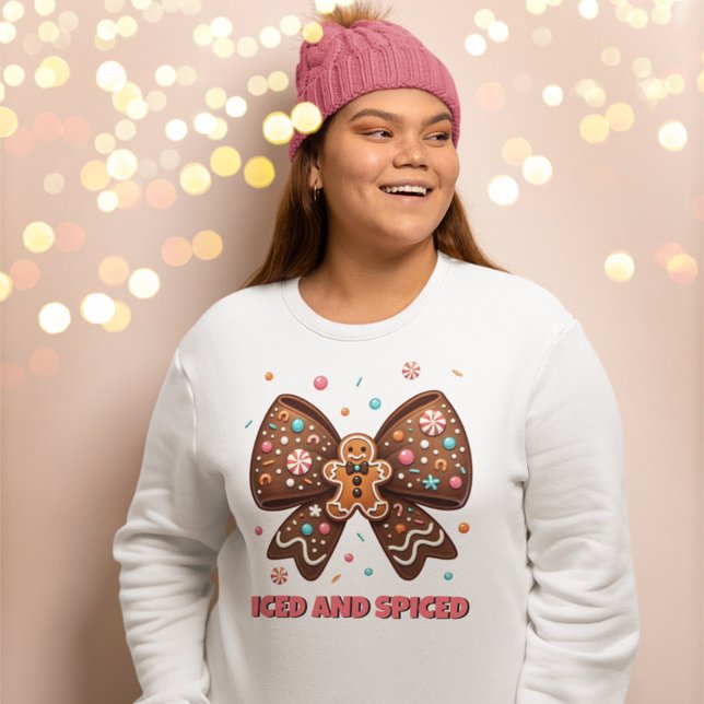 Sweatshirt Pain d'épices glacé et épicé Coquette Bow (Créateur téléchargé)