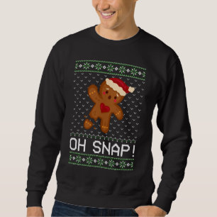 Sweatshirt Pain d'épices homme Oh Snap Noël long manches