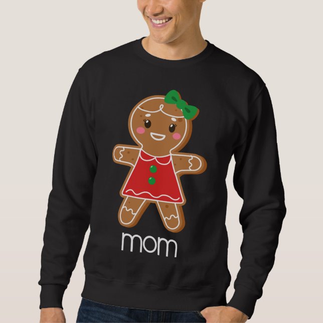 Sweatshirt Pain d'épices Maman Pyjama de correspondance Noël  (Devant)