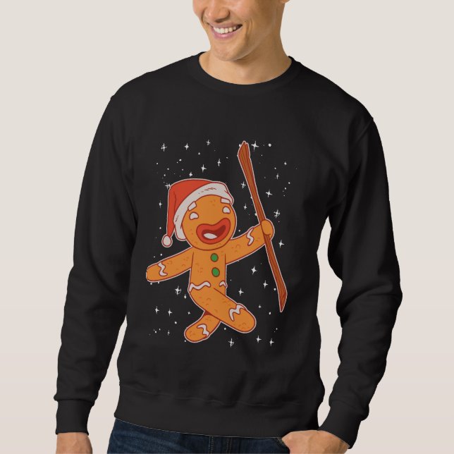 Sweatshirt Pain D'Oeuvre De Noël Avec Cadeau De Chapeau De No (Devant)