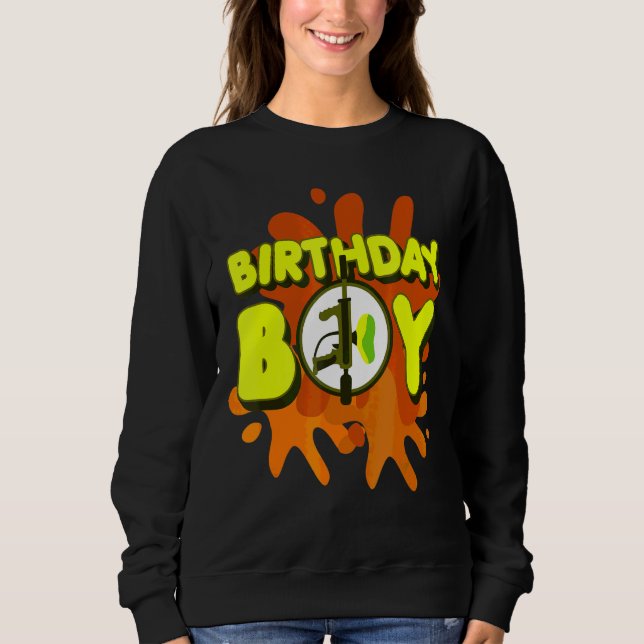 Sweatshirt Paint Birthday Boy Sport Team Paintball (Devant)