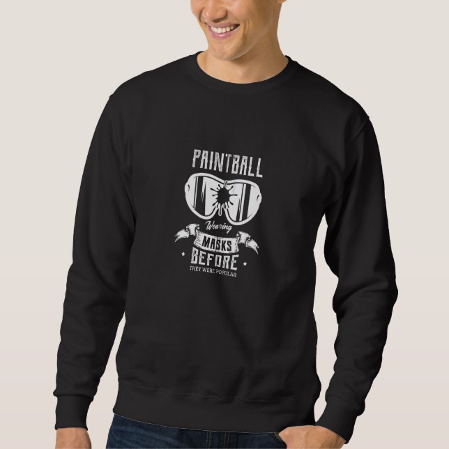 Sweatshirt Paintball Portant Des Masques Avant Qu'Ils Ne Soie (Devant)
