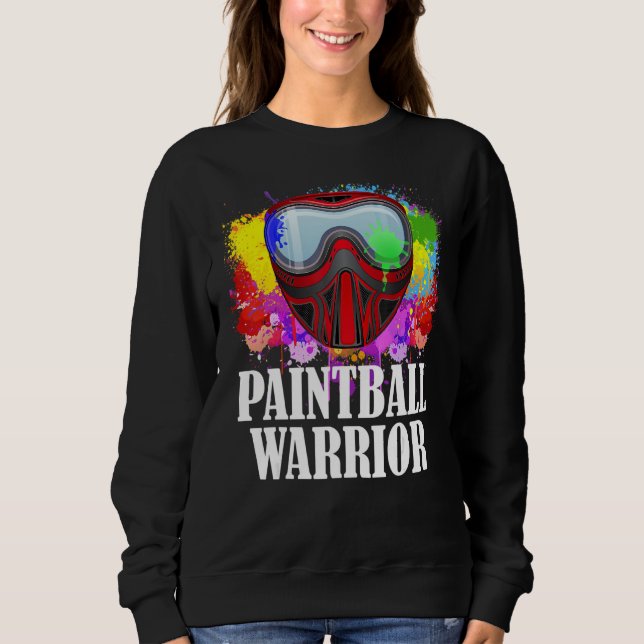 Sweatshirt Paintball Warrior Mask Squad Paintballer Air Gun S (Devant)