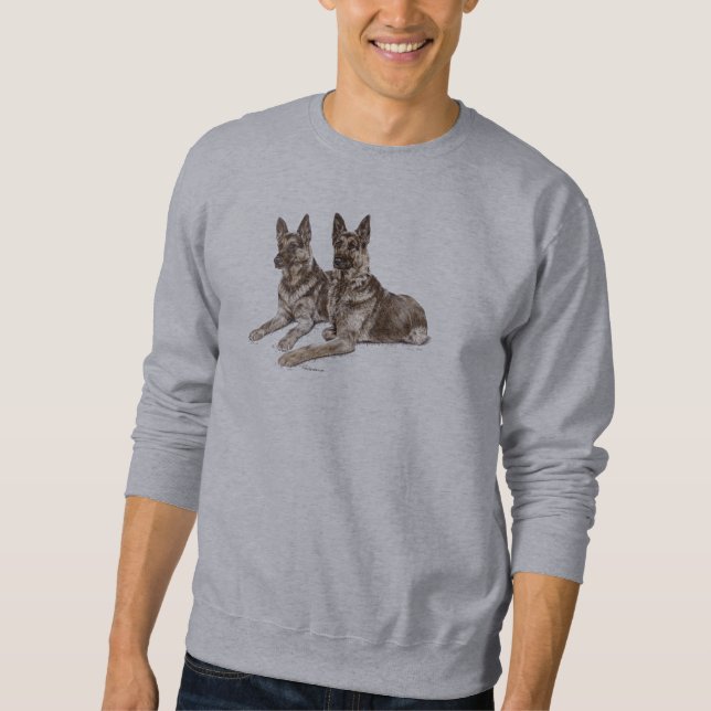 Sweatshirt Paire de chiens bergers allemands (Devant)
