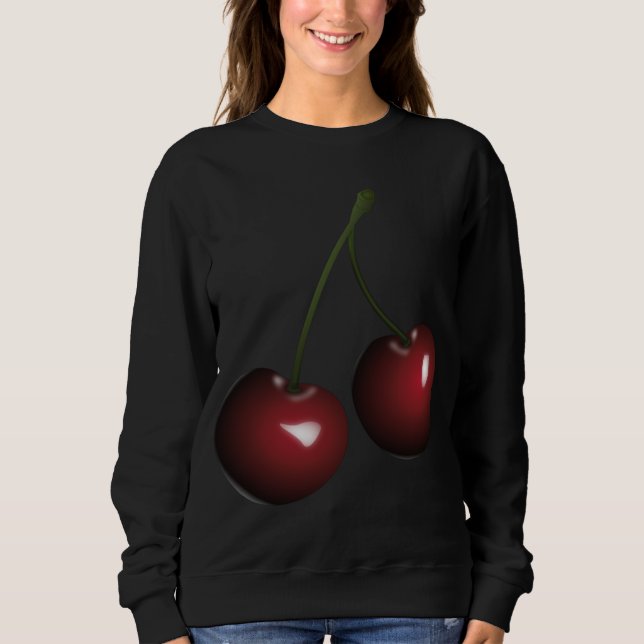 Sweatshirt Paire délicieuse de cerises Fruit Snack (Devant)