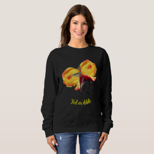 Sweatshirt Paire Fleur Rosebud Jaune Personnalisée