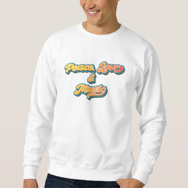 Sweatshirt Paix, amour et musique (Devant)
