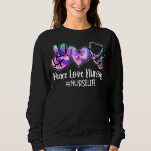 Sweatshirt Paix Amour Infirmière Infirmière Vie Pour Infirmiè