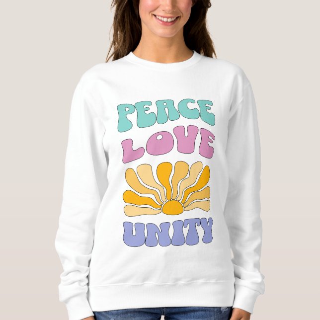 Sweatshirt Paix Amour Unité (Devant)