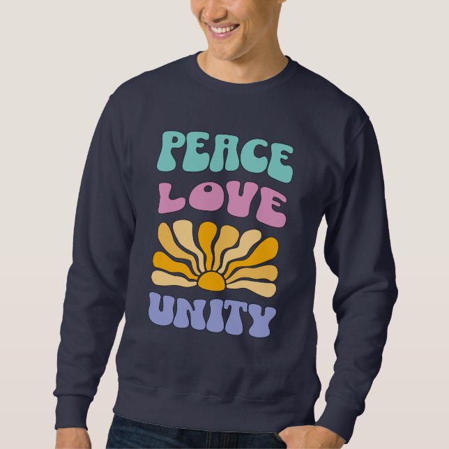 Sweatshirt Paix Amour Unité (Devant)