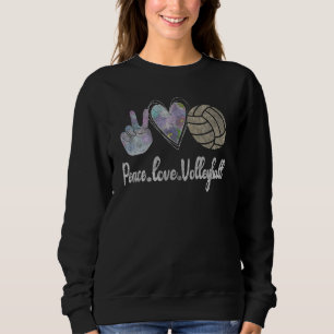 Sweatshirt Paix Amour Volleyball Femmes Mignonnes Adolescente