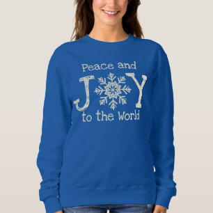 Sweatshirt Paix et joie au monde Flocon de neige