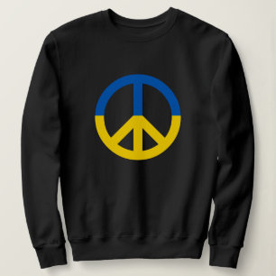 Sweatshirt Paix pour l'Ukraine Couleurs du drapeau bleu jaune