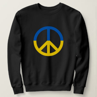 Sweatshirt Paix pour l'Ukraine Couleurs du drapeau bleu jaune