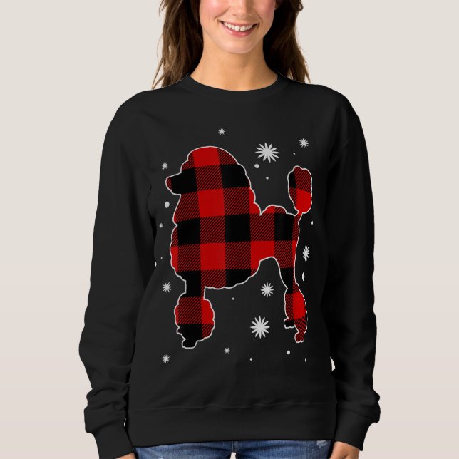 Sweatshirt Pajama de Noël de caniche Buffalo de chien a dépos (Devant)