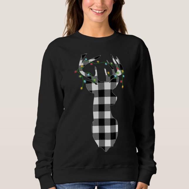 Sweatshirt Pajama léger de Noël de Reindeer Deer Buffalo (Devant)