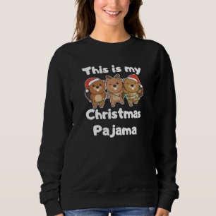 Sweatshirt Pajamas de Noël Beaver