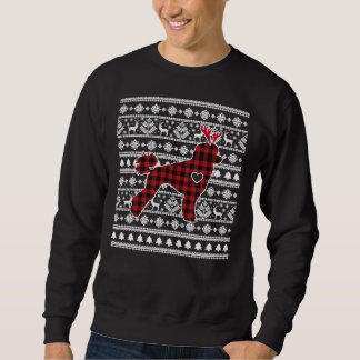 Sweatshirt Pajamas de Noël de chien de caniche rouge de buffl