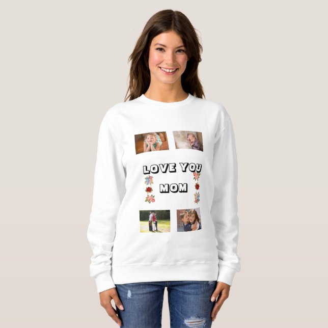 Sweatshirt Pakenham Moderne Amour Maman roses (Devant entier)