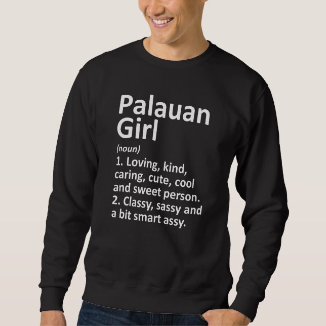 Sweatshirt Palauan Girl Palau Pays Accueil Racines Descente (Devant)