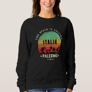 Sweatshirt Palerme Italie Sicile Ville Palmiers