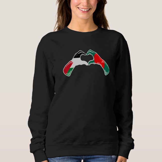 Sweatshirt Palestine Bangladesh Flag  Palestinian Bangladeshi (Devant)