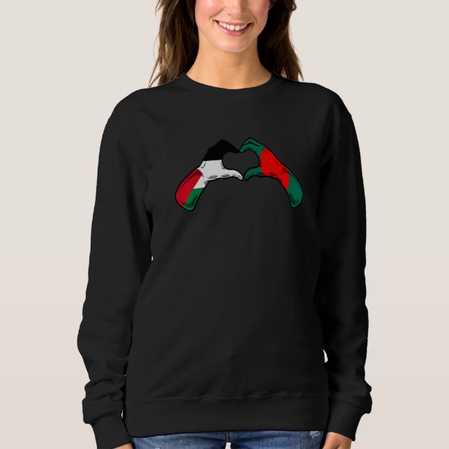 Sweatshirt Palestine Bangladesh Flag  Palestinian Bangladeshi (Devant)