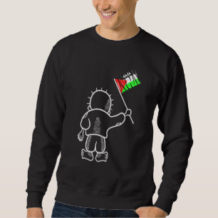 Sweatshirt Palestine Drapeau de Gaza avec Handala