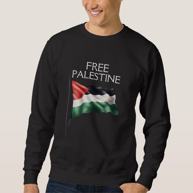 Sweatshirt Palestine Drapeau libre Gaza (Devant)