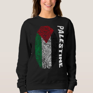 Sweatshirt Palestine Empreinte d'empreintes Dna Drapeau Pales