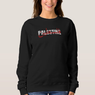 Sweatshirt Palestine Word arabe et anglais Wordart- texte