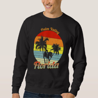 Sweatshirt Palm Valley Floride Rétro Palm Trees Tropical Vaca
