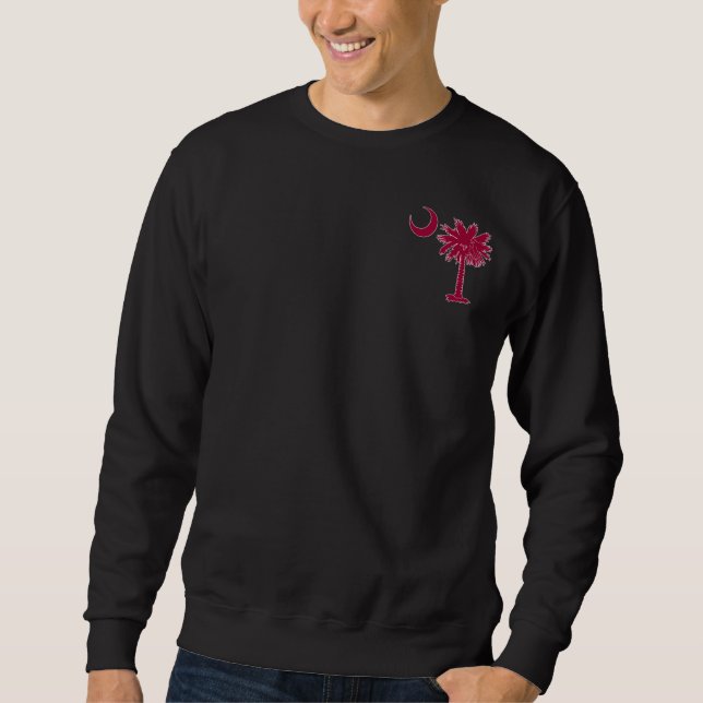 Sweatshirt Palmetto de poche de grenat (Devant)
