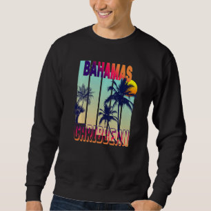 Sweatshirt Palmier de style Vintage rétro Bahamas Premium