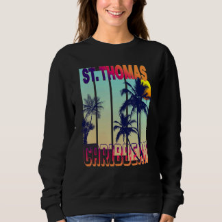 Sweatshirt Palmier de style Vintage St Thomas Retro