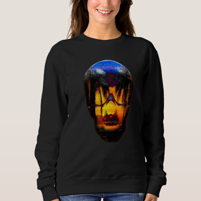 Sweatshirt Palmiers à crâne de Floride (Devant)