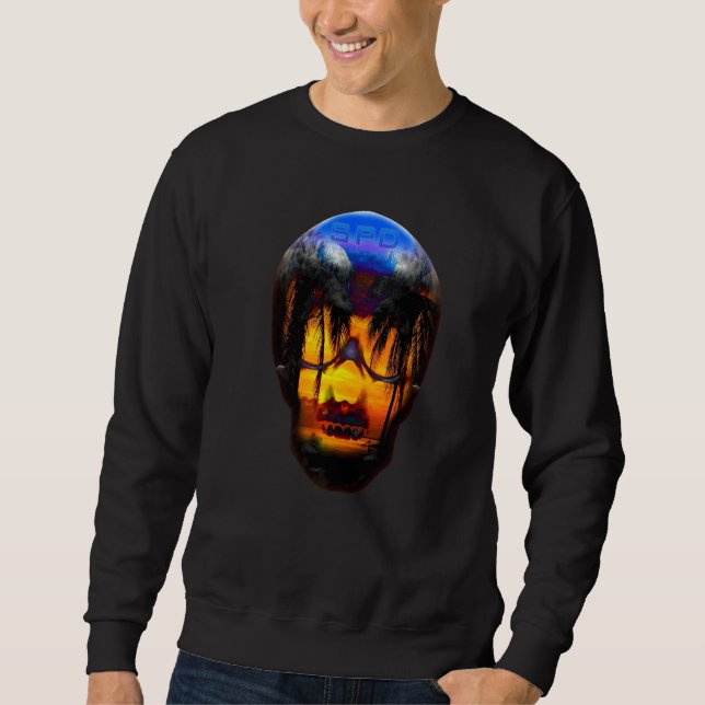 Sweatshirt Palmiers à crâne de Floride (Devant)