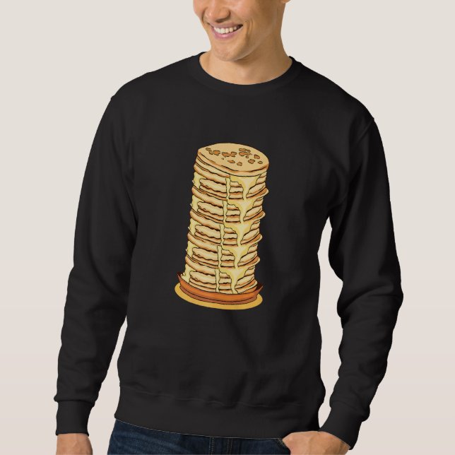 Sweatshirt Pancake sirop d'érable Petit déjeuner Brunch samed (Devant)