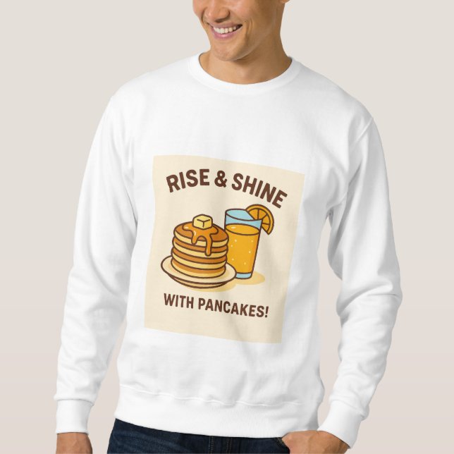 Sweatshirt Pancakes et jus d'orange frais - Petit déjeuner B (Devant)