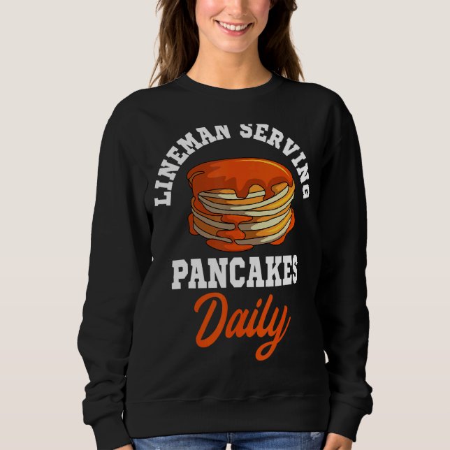 Sweatshirt Pancakes Lineman Waffe Petit déjeuner Flapjack Hot (Devant)