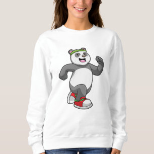 Sweatshirt Panda à courir avec bandeau