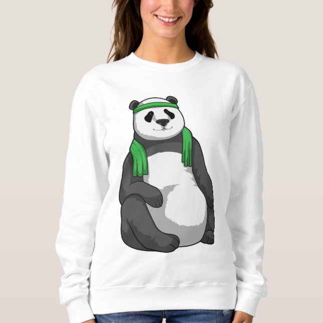 Sweatshirt Panda à Fitness avec serviette (Devant)