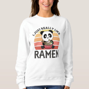 Sweatshirt Panda Alimenté Par Ramen Sweet Kawaii Noodle Panda