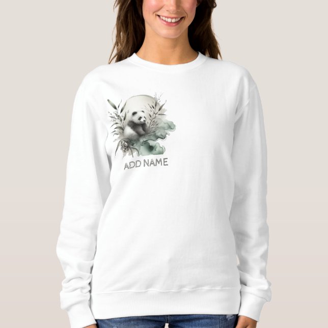 Sweatshirt Panda au clair de lune de sérénité (Devant)