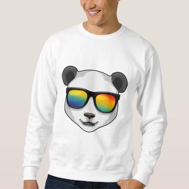 Sweatshirt Panda avec lunettes de soleil (Devant)