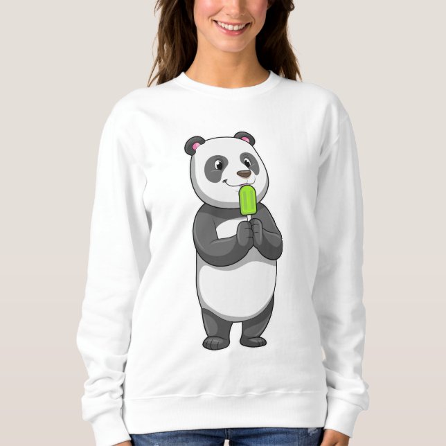 Sweatshirt Panda avec Popsicle (Devant)
