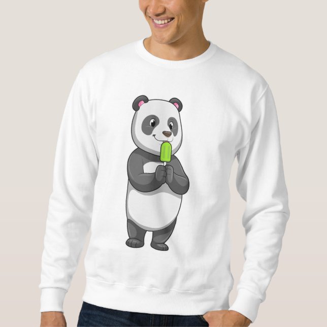 Sweatshirt Panda avec Popsicle (Devant)