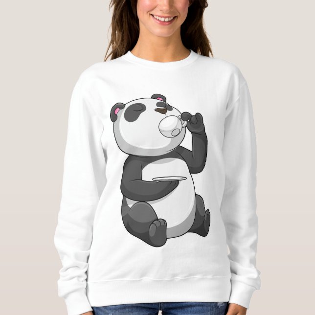 Sweatshirt Panda avec Tea Cup (Devant)