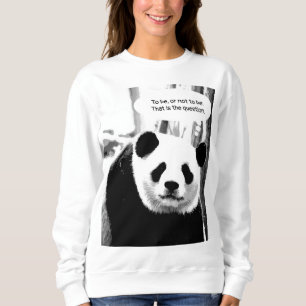Sweatshirt Panda Bear Hamlet Shakespeare Citation Femmes