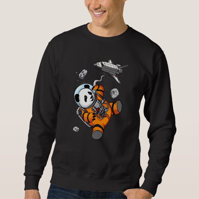 Sweatshirt Panda Bear Space Astronaut Animal Enfants Filles G (Devant)